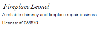 Chimney and Fireplace Leonel logo