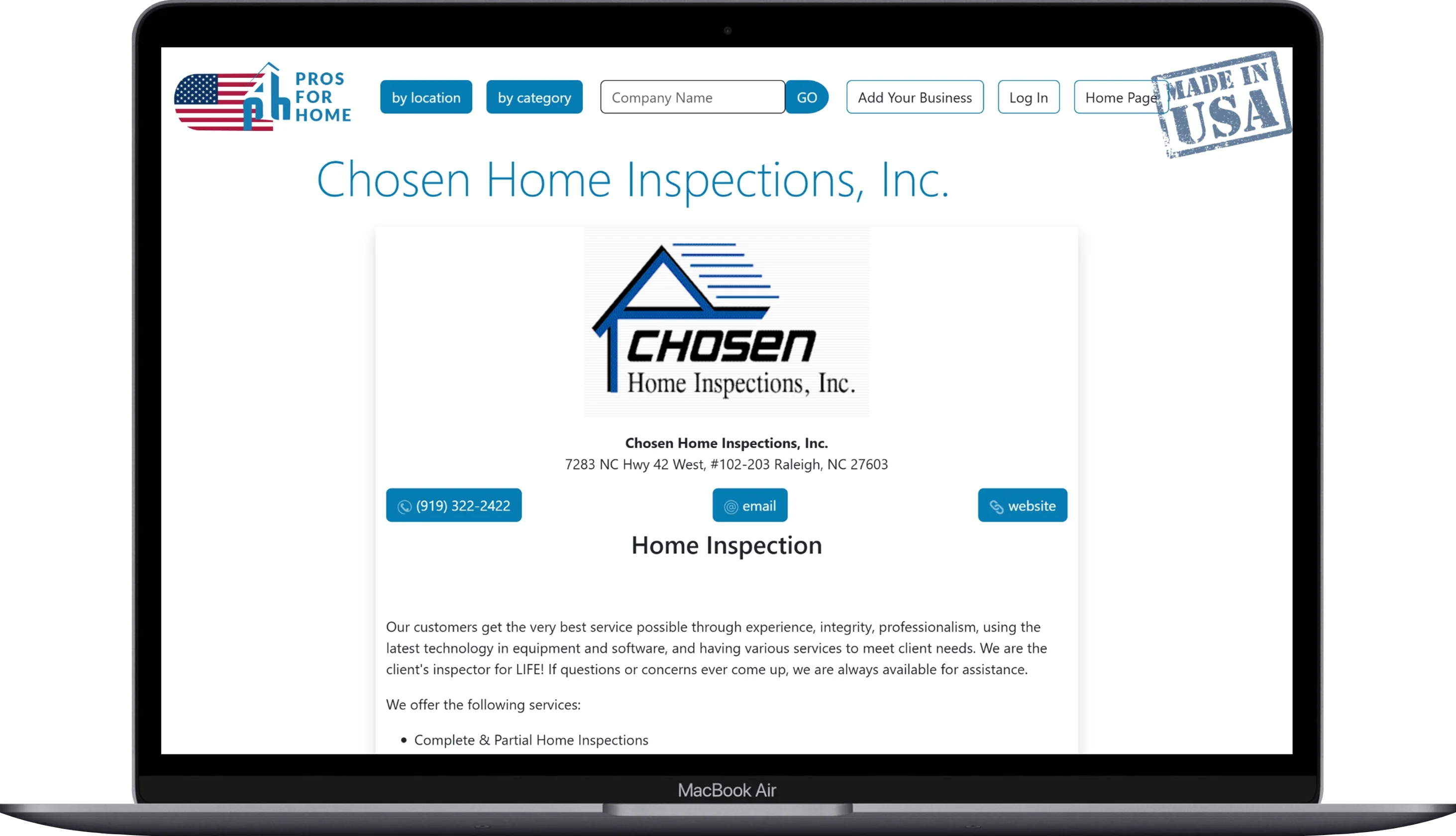 pros for home listing sample 2